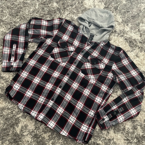 North West Mfg Hooded Long sleeve button up - Picture 8 of 9